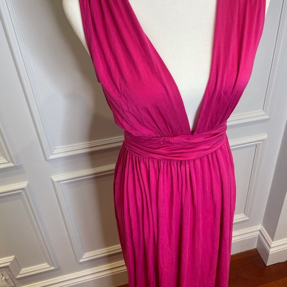 Rachel Pally XS Pink Maxi dress low V - Picture 6 of 11